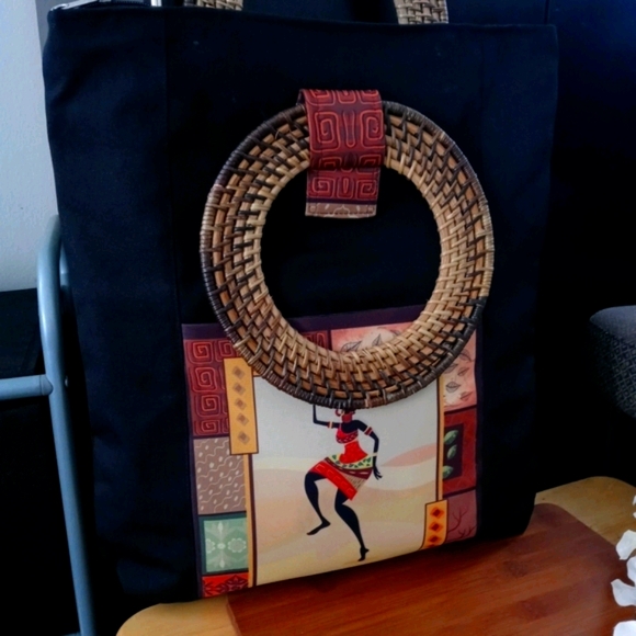 1PC Beautiful Afrocentric Deluxe Tote Bag - Picture 12 of 15
